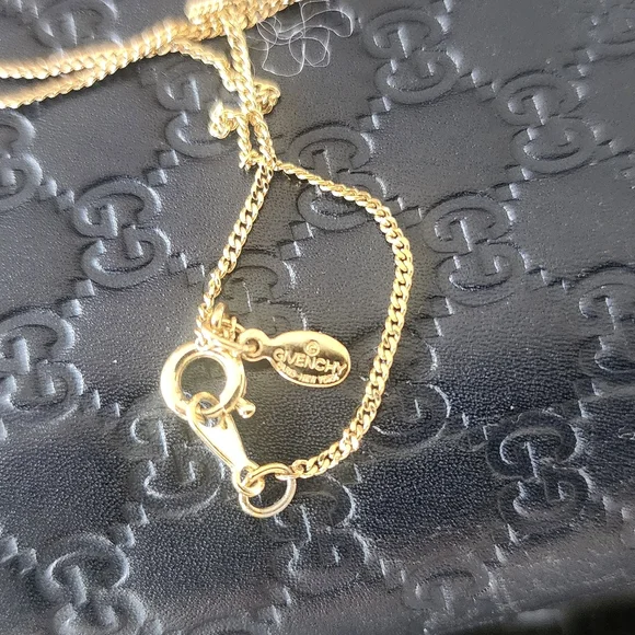 Givenchy Gold Intricate Pendant Necklace